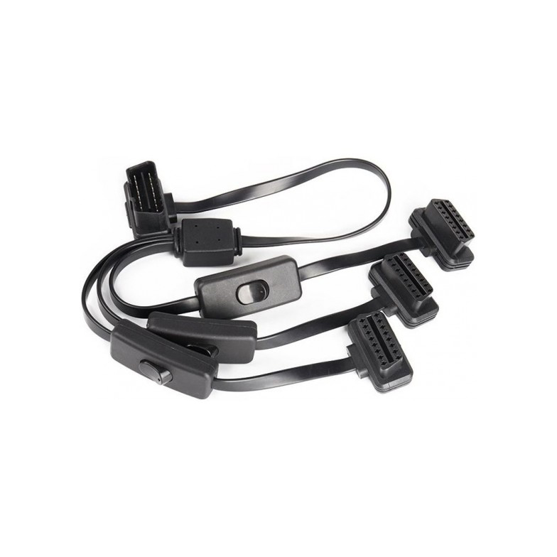 OBD2 / EOBD Splitter triple kabel met switch